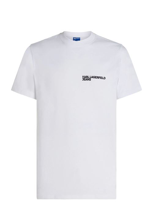 T-shirt uomo bianca in cotone Karl Lagerfeld jeans | A1M17003100